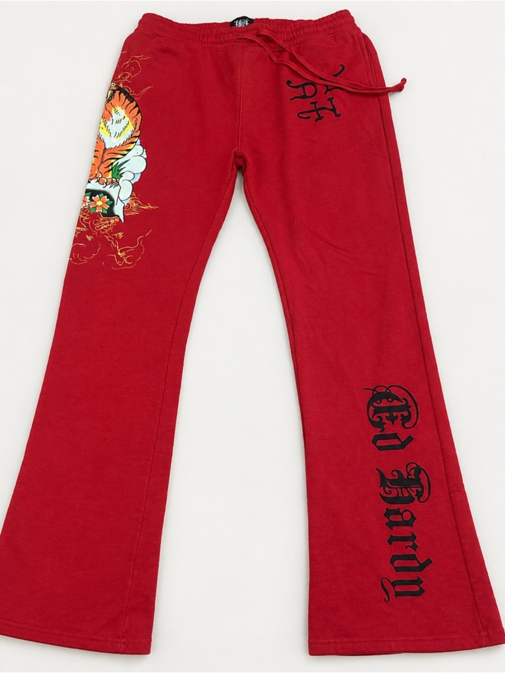 Red Graphic Tiger Flared men Sweatpants